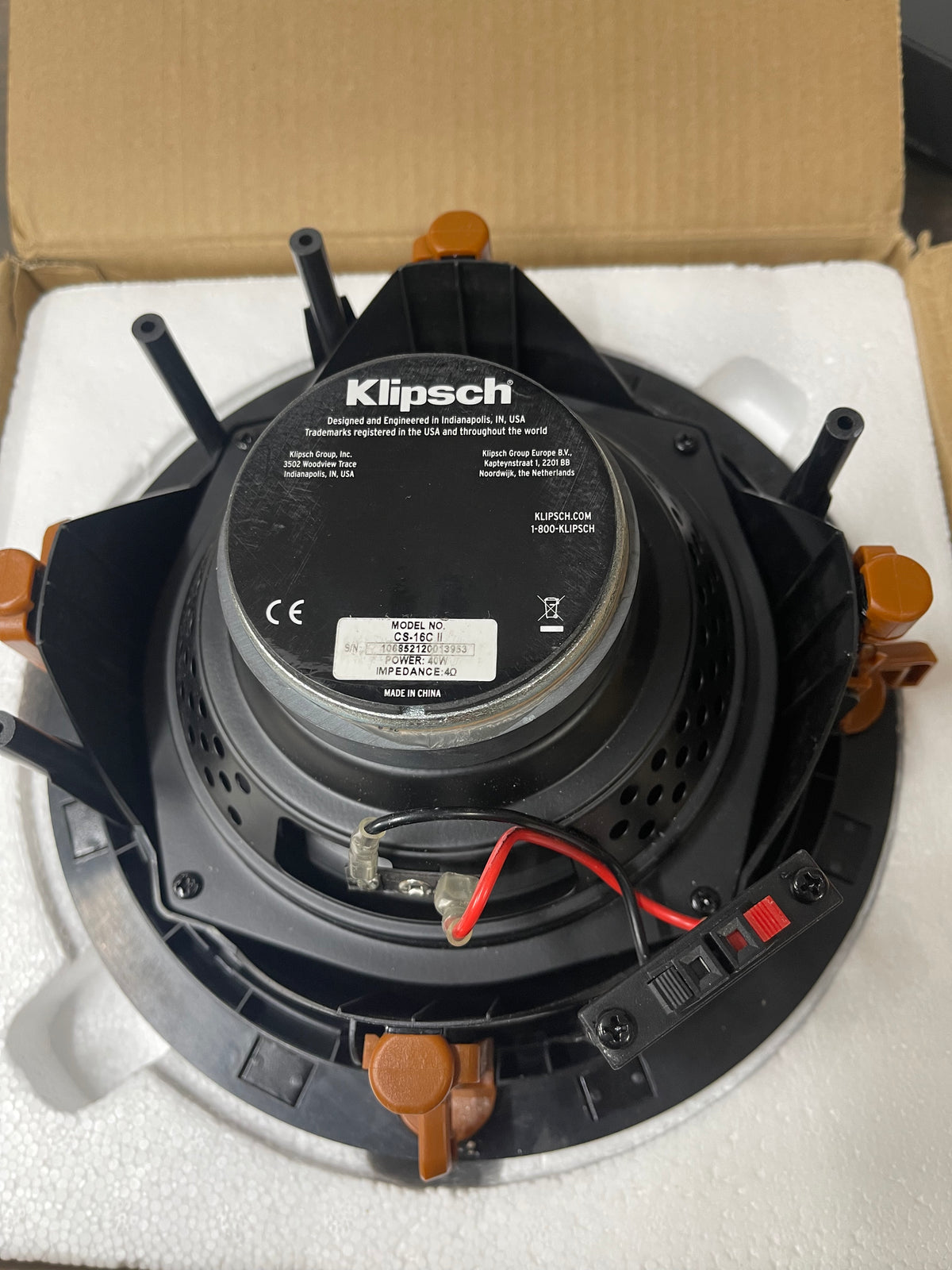 Klipsch CS-16C II 6.5" In Ceiling Speaker - EX DEMO