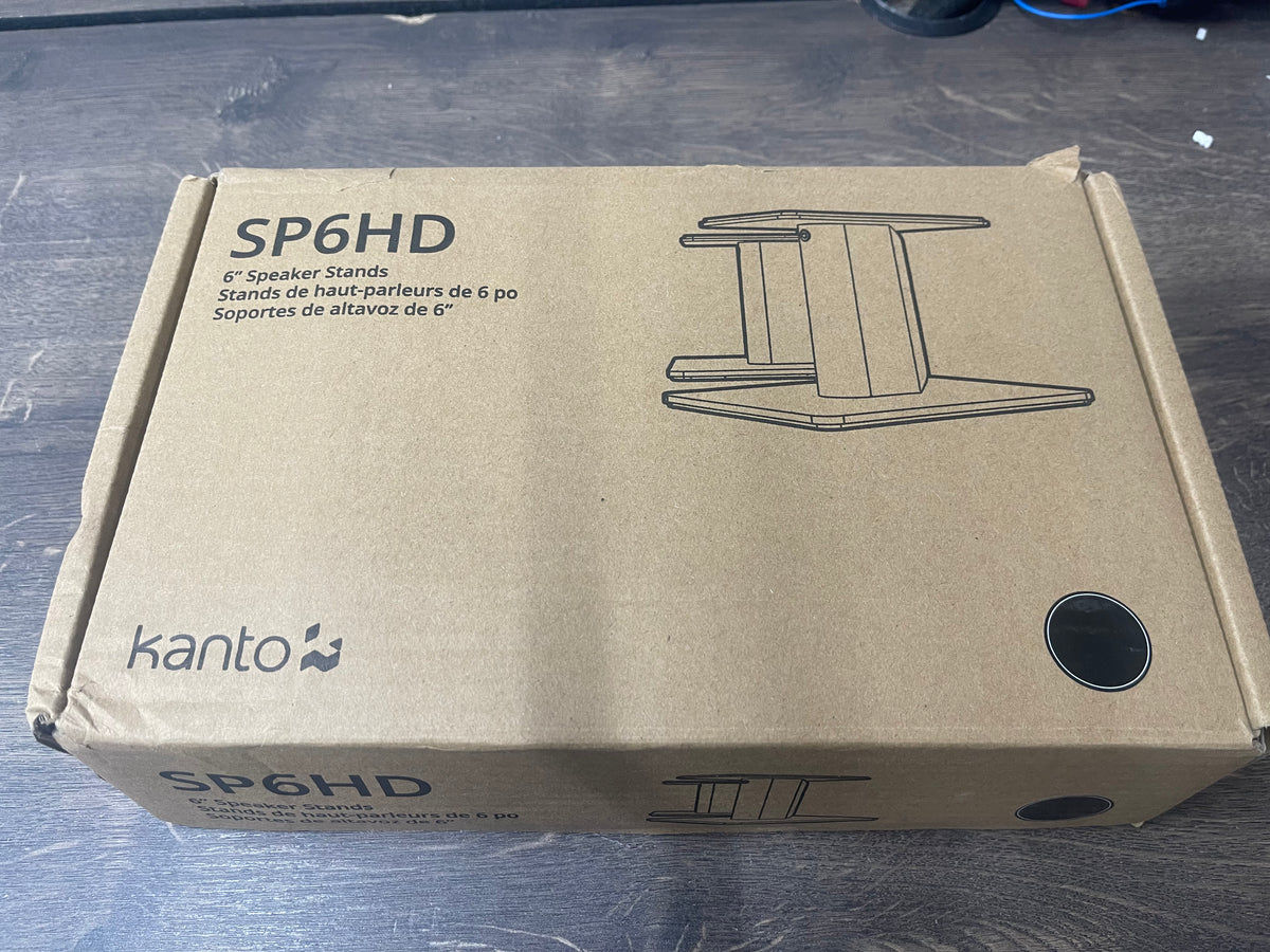 Kanto Audio SP6 - 6" Heavy Duty Desktop Speaker Stands - Matte Black - OPEN BOX