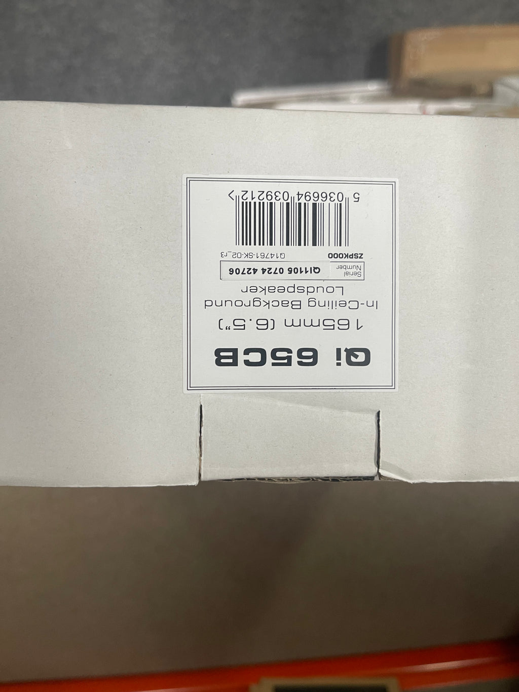 Q Install Qi65CB In-Ceiling Background Single Speaker - OPEN BOX