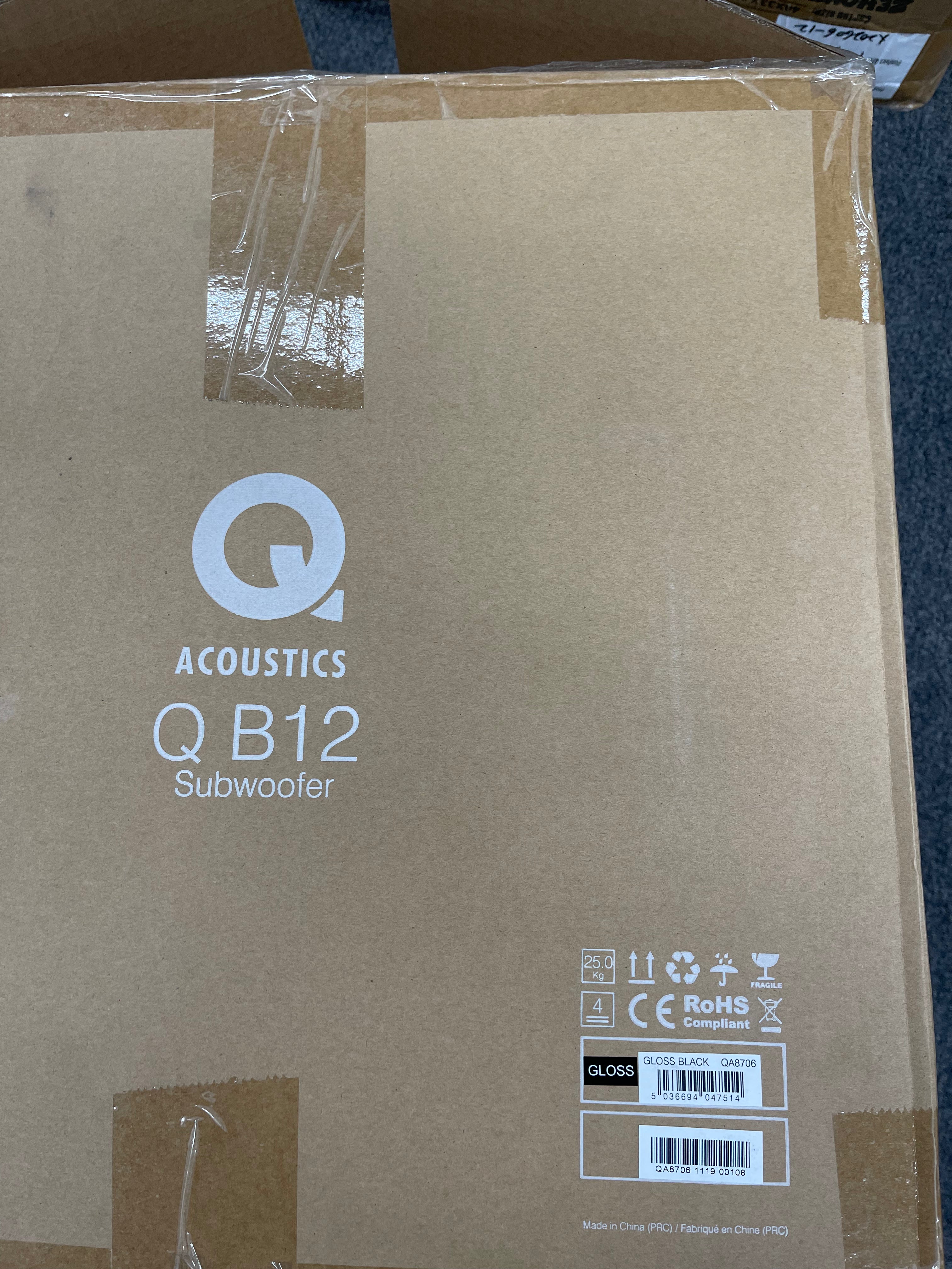 Q Acoustics QB12 - Subwoofer with 12" Driver - Gloss Black - OPEN BOX