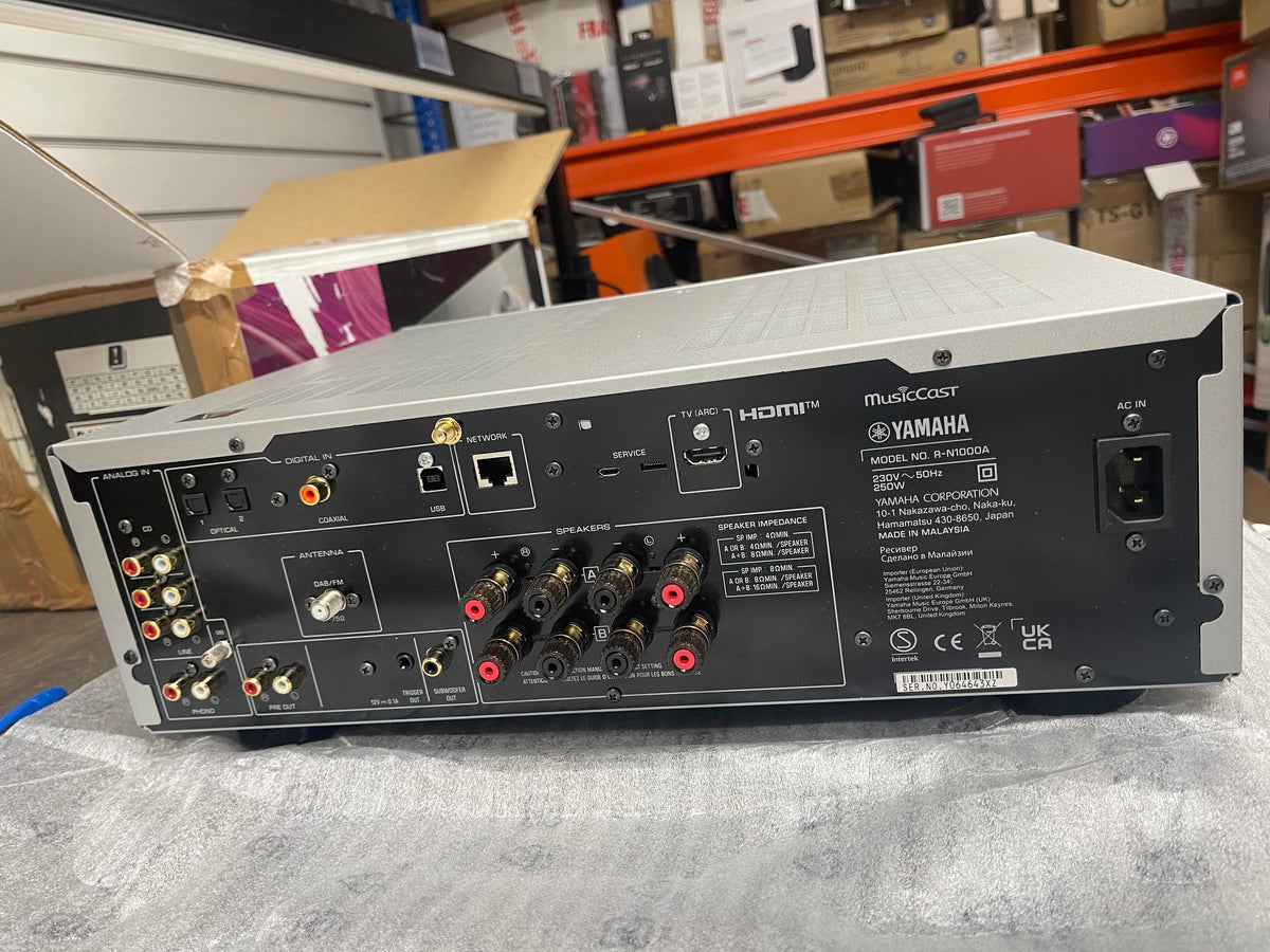 Yamaha R-N1000A Hi-Fi Network Receiver Amplifier HDMI Musiccast - Silver - OPEN BOX