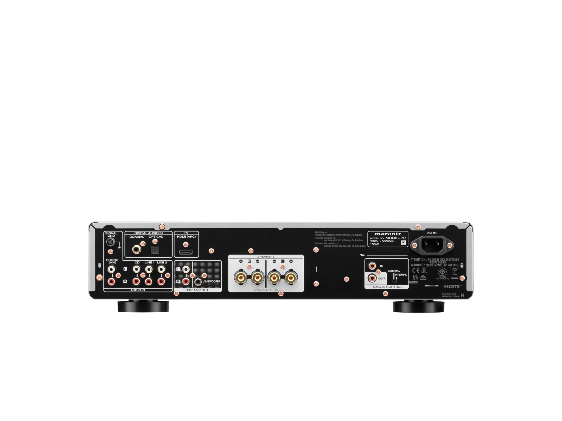 Marantz MODEL 70 Integrated 2 Channel Hi-Fi Amplifier with HDMI – Silver Gold