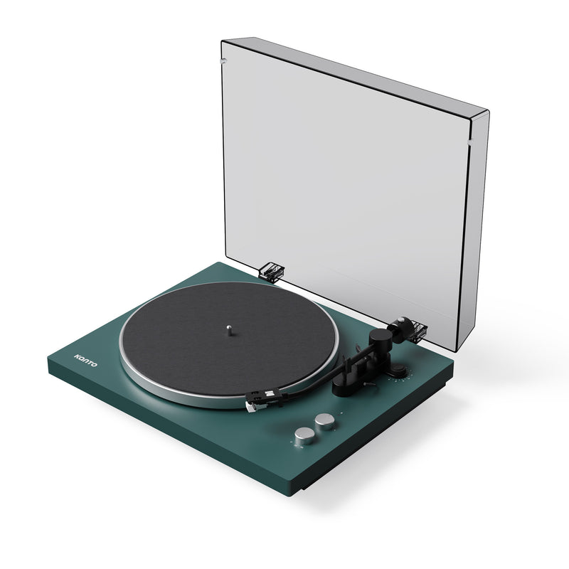 Kanto OBI3 (Gen.2) Turntable with Bluetooth 5.3, Preamp, and Pitch Control - Matte Forest Green