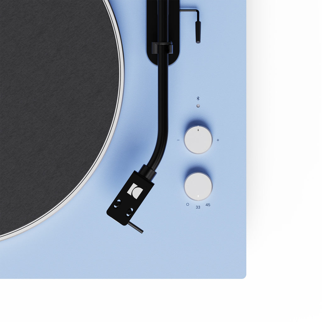 Kanto OBI3 (Gen.2) Turntable with Bluetooth 5.3, Preamp, and Pitch Control - Matte Ice Blue