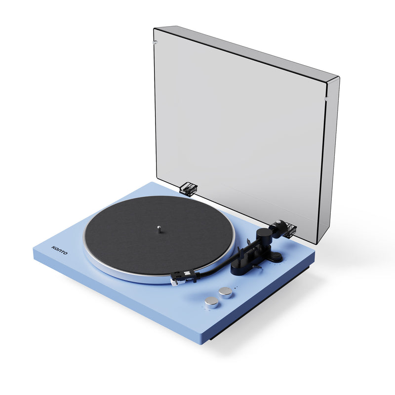 Kanto OBI3 (Gen.2) Turntable with Bluetooth 5.3, Preamp, and Pitch Control - Matte Ice Blue