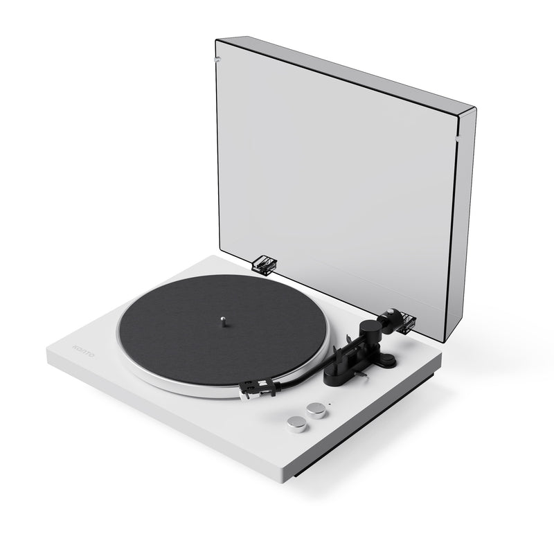 Kanto OBI3 (Gen.2) Turntable with Bluetooth 5.3, Preamp, and Pitch Control - Matte White