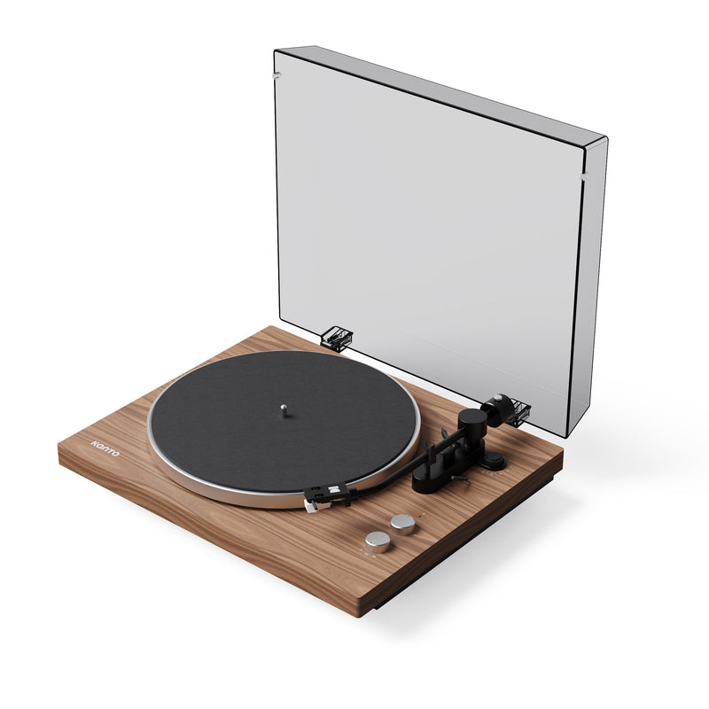 Kanto OBI3 (Gen.2) Turntable with Bluetooth 5.3, Preamp, and Pitch Control - Walnut