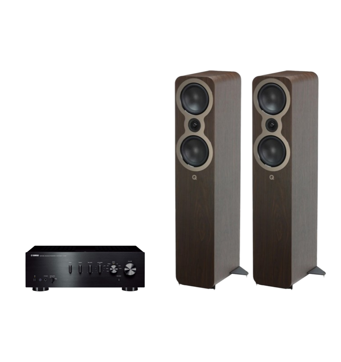 Yamaha A-S501 Hi-Fi Stereo Amplifier + Q Acoustics 3050c Floor Standing Speakers Package and 5 metres Classic 79 Strand