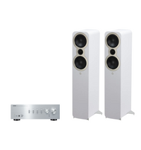 Yamaha A-S501 Hi-Fi Stereo Amplifier + Q Acoustics 3050c Floor Standing Speakers Package and 5 metres Classic 79 Strand