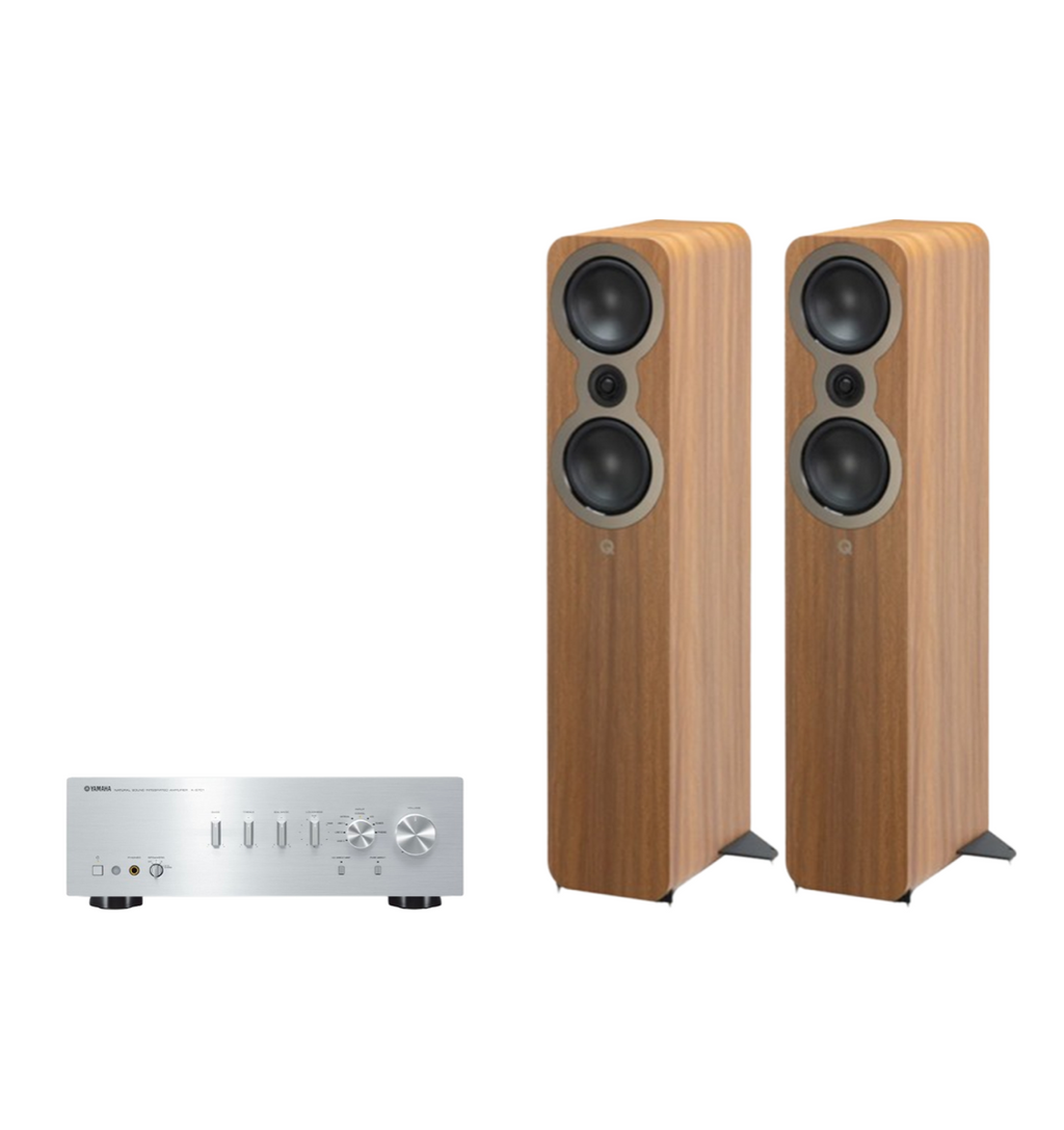 Yamaha A-S701 Hi-Fi Stereo Amplifier + Q Acoustics 3050c Floor Standing Speakers Package and 5 metres Classic 79 Strand