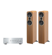 Yamaha A-S701 Hi-Fi Stereo Amplifier + Q Acoustics 3050c Floor Standing Speakers Package and 5 metres Classic 79 Strand