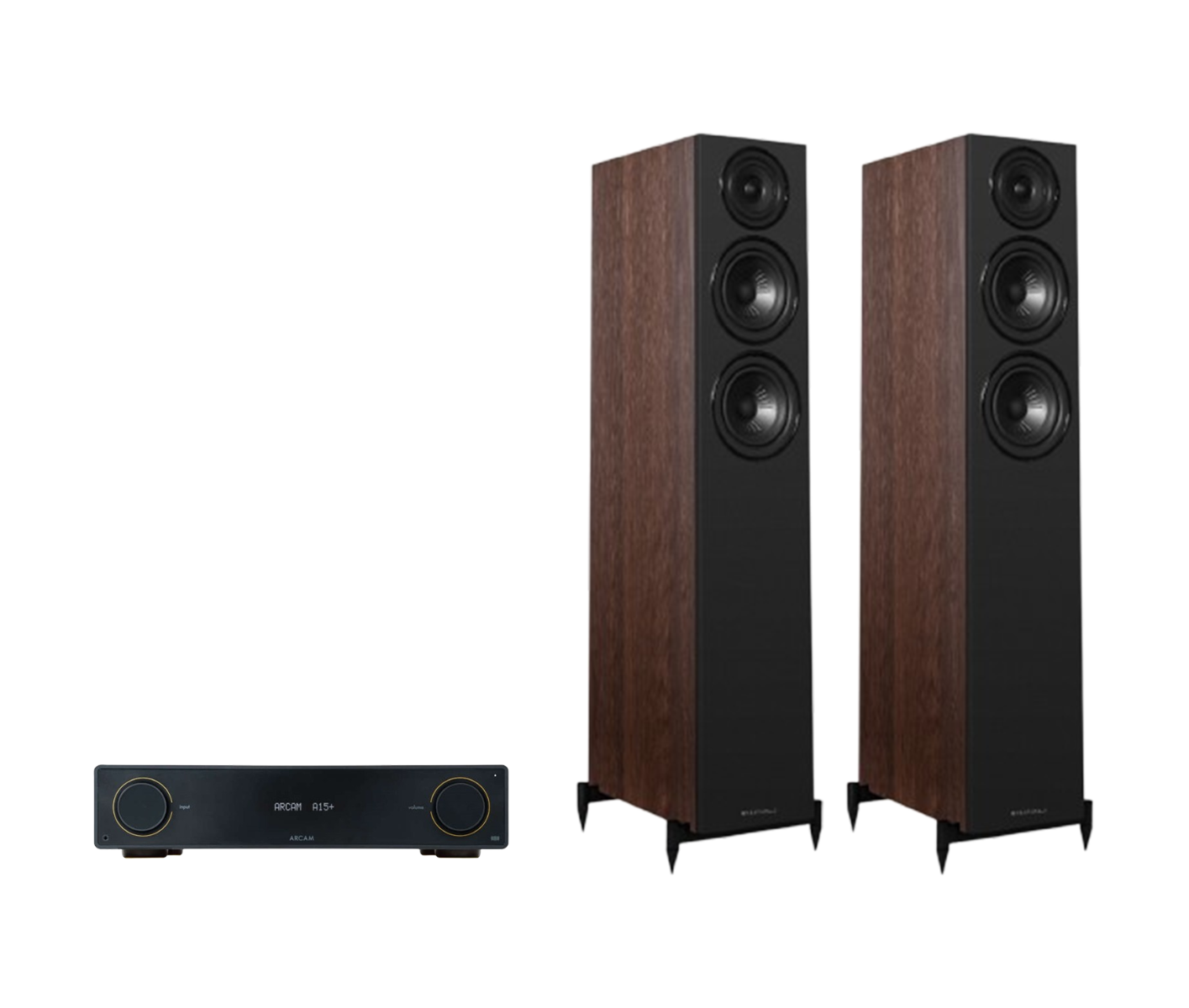 ARCAM A15+ Radia Plus Amplifier + Wharfedale Diamond 12.3i Floor Standing Speakers Package and 5 metres Classic 79 Strand