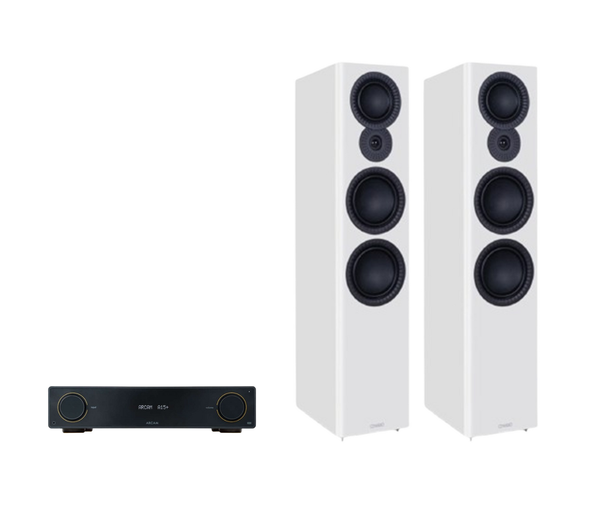 ARCAM A15+ Radia Plus Amplifier + Mission LX-6 MKII Floor Standing Speakers Package and 5 metres Classic 79 Strand
