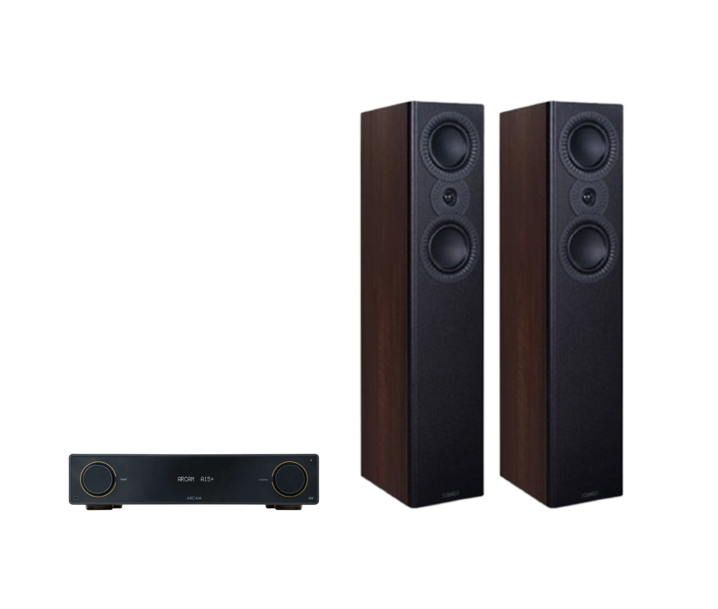 ARCAM A15+ Radia Plus Amplifier + Mission LX-4 MKII Floor Standing Speakers Package and 5 metres Classic 79 Strand
