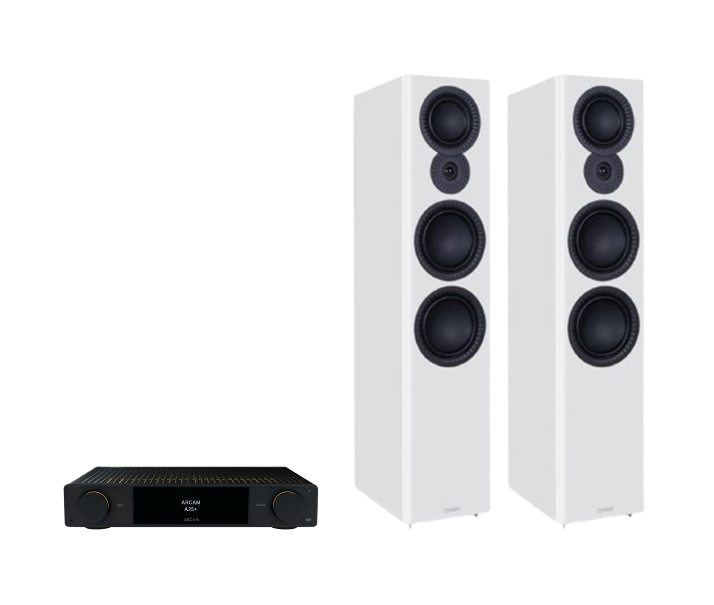 ARCAM A25+ Radia Plus Amplifier + Mission LX-6 MKII Floor Standing Speakers Package and 5 metres Classic 79 Strand