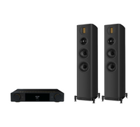 ARCAM A25+ Radia Plus Amplifier + Wharfedale Evo 5.3 Floor Standing Speakers Package and 5 metres Classic 79 Strand
