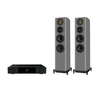 ARCAM A25+ Radia Plus Amplifier + Wharfedale Evo 5.3 Floor Standing Speakers Package and 5 metres Classic 79 Strand