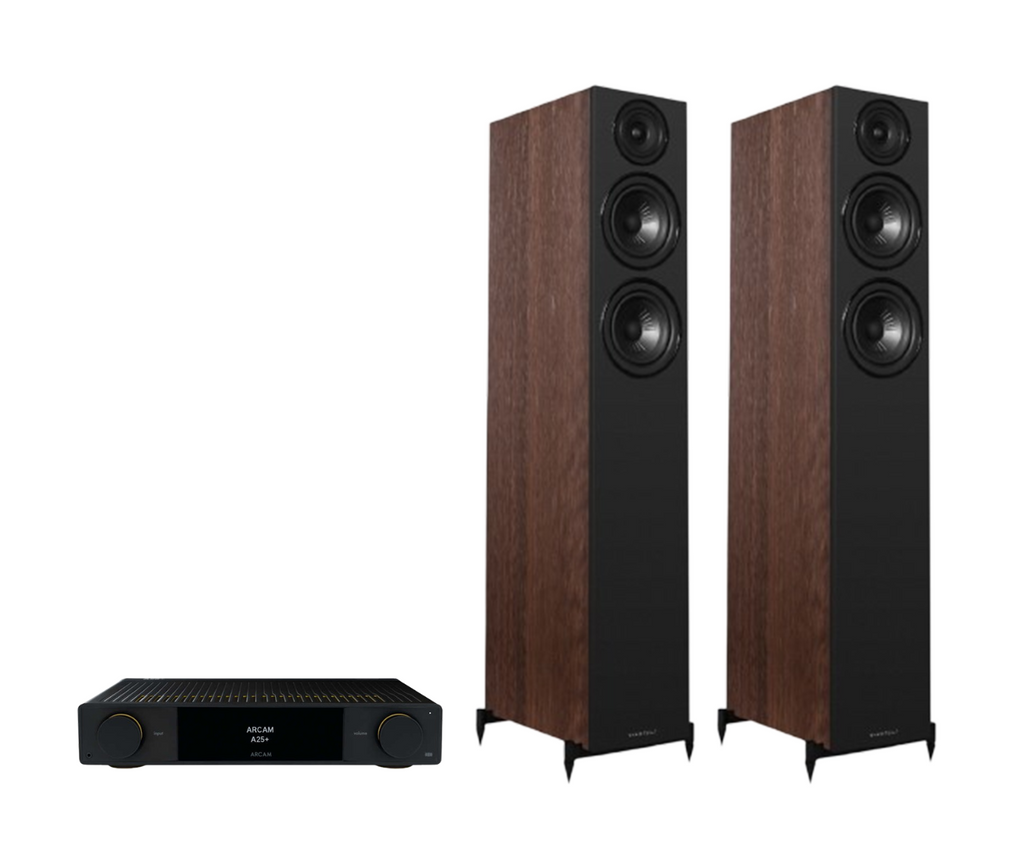 ARCAM A25+ Radia Plus Amplifier + Wharfedale Diamond 12.4i Floor Standing Speakers Package and 5 metres Classic 79 Strand
