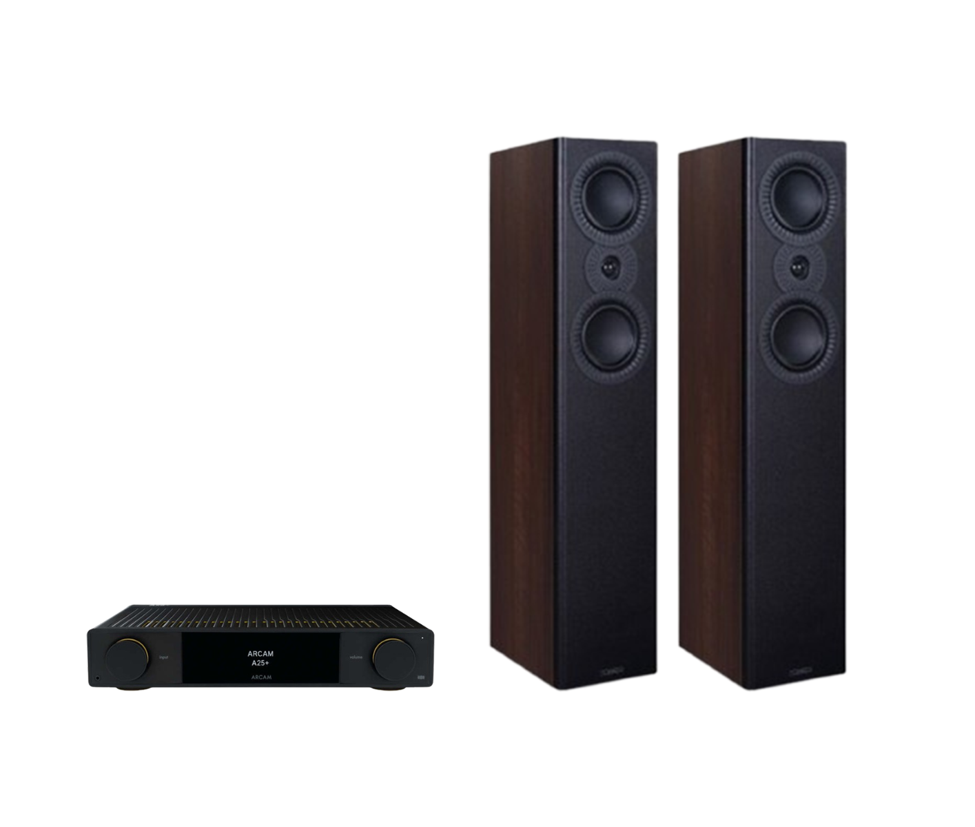 ARCAM A25+ Radia Plus Amplifier + Mission LX-4 MKII Floor Standing Speakers Package and 5 metres Classic 79 Strand