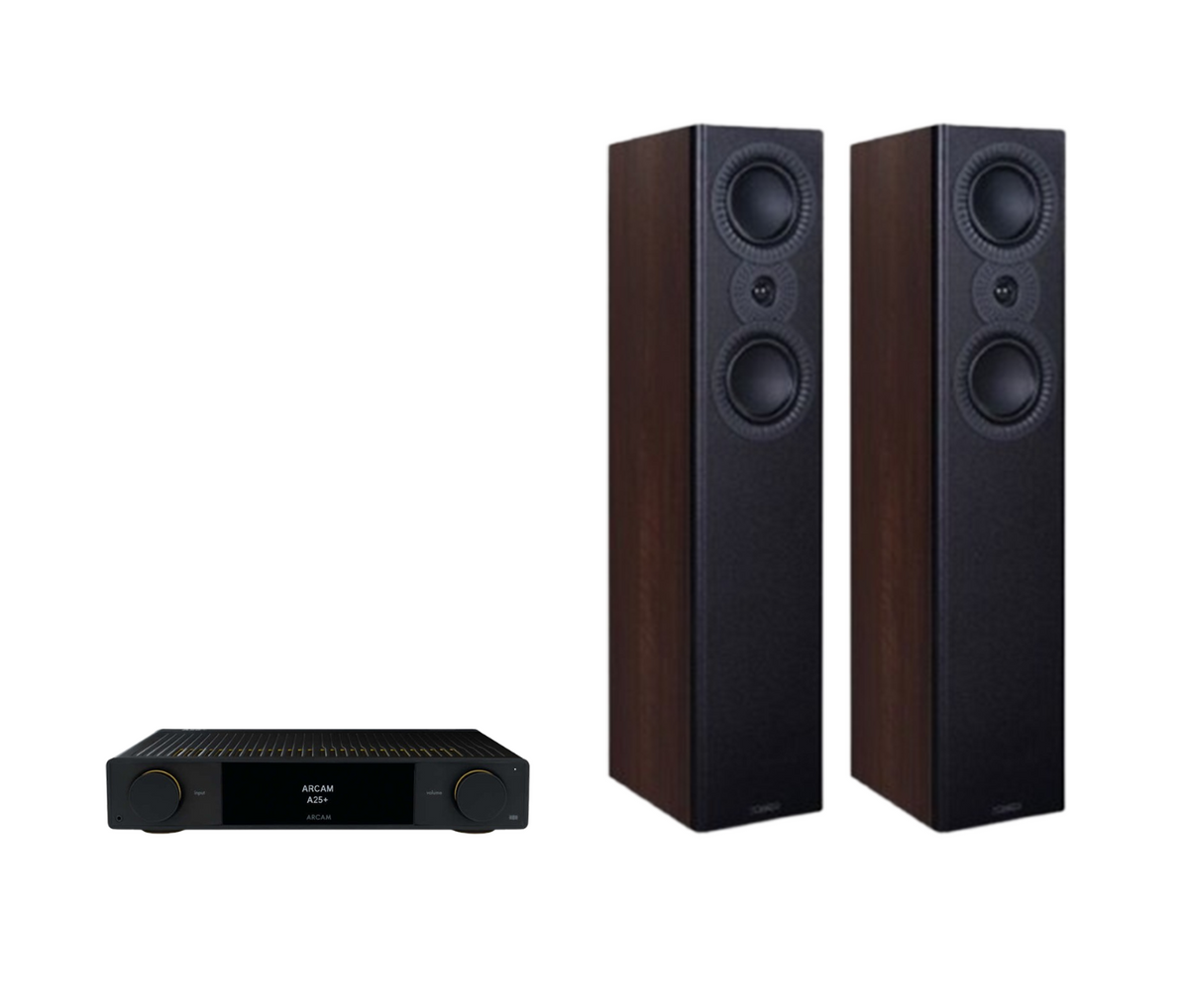 ARCAM A25+ Radia Plus Amplifier + Mission LX-5 MKII Floor Standing Speakers Package and 5 metres Classic 79 Strand