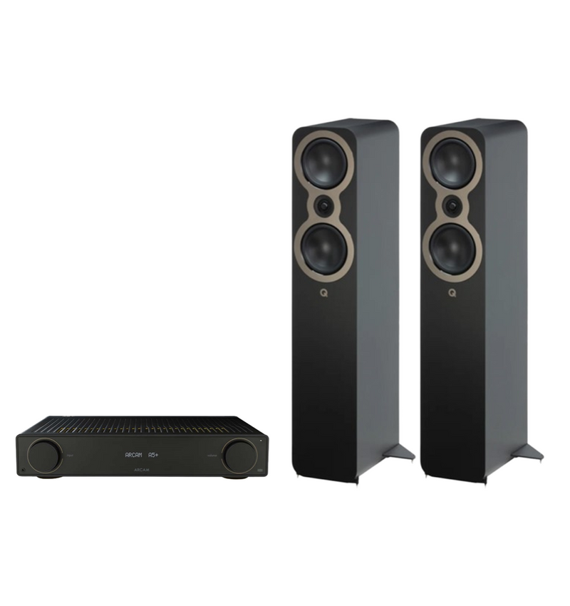 ARCAM A5+ Radia Plus Amplifier + Q Acoustics 3050c Floor Standing Speakers Package and 5 metres Classic 79 Strand