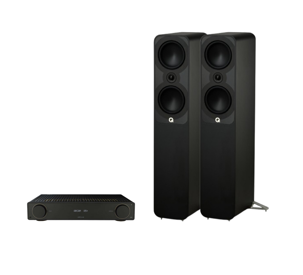 ARCAM A5+ Radia Plus Amplifier + Q Acoustics 5050 Floor Standing Speakers Package and 5 metres Classic 79 Strand