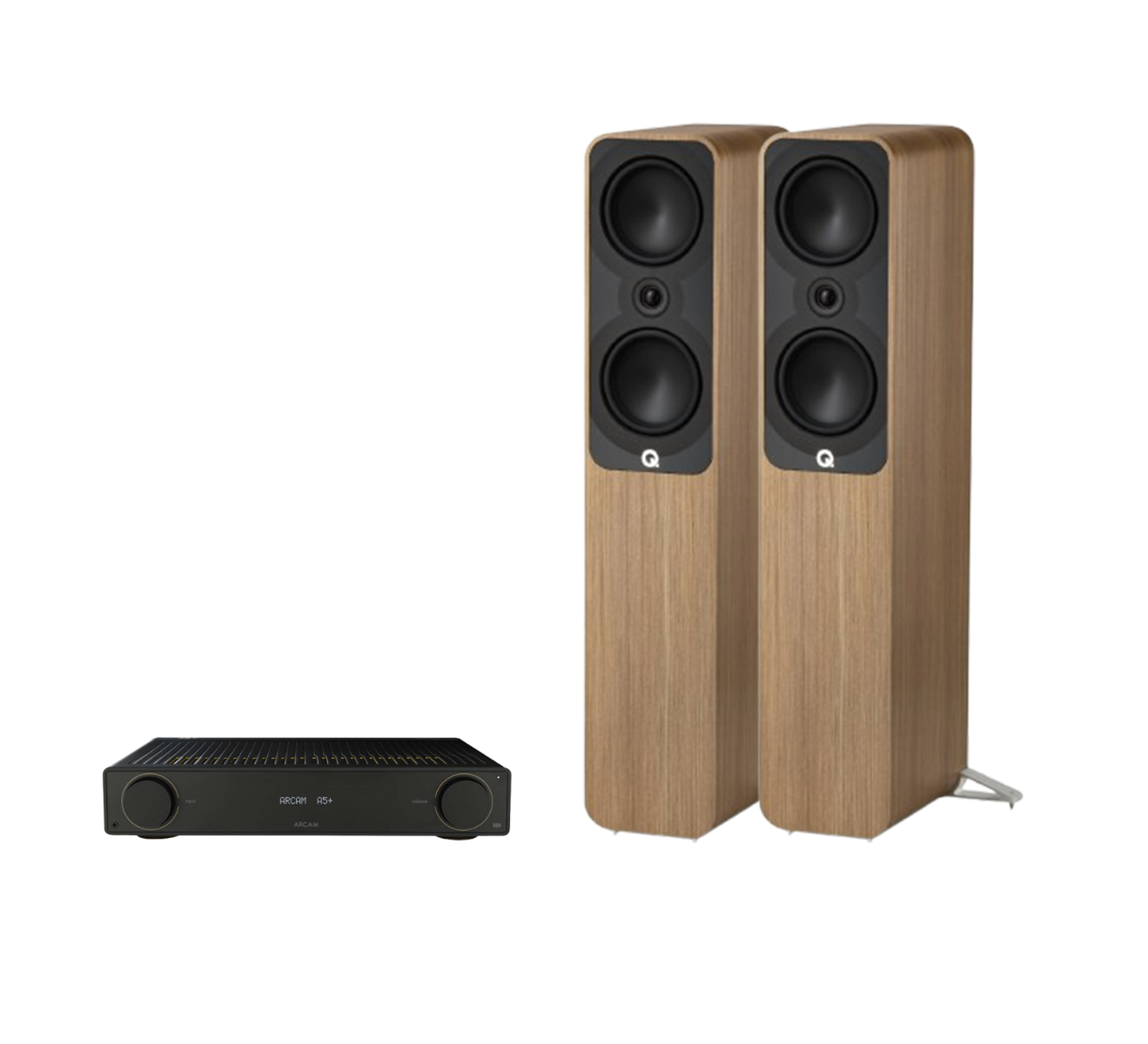 ARCAM A5+ Radia Plus Amplifier + Q Acoustics 5050 Floor Standing Speakers Package and 5 metres Classic 79 Strand