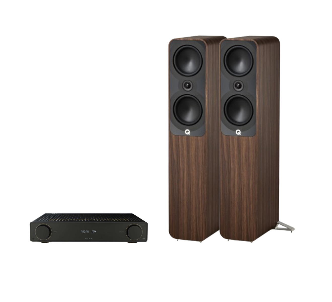 ARCAM A5+ Radia Plus Amplifier + Q Acoustics 5050 Floor Standing Speakers Package and 5 metres Classic 79 Strand