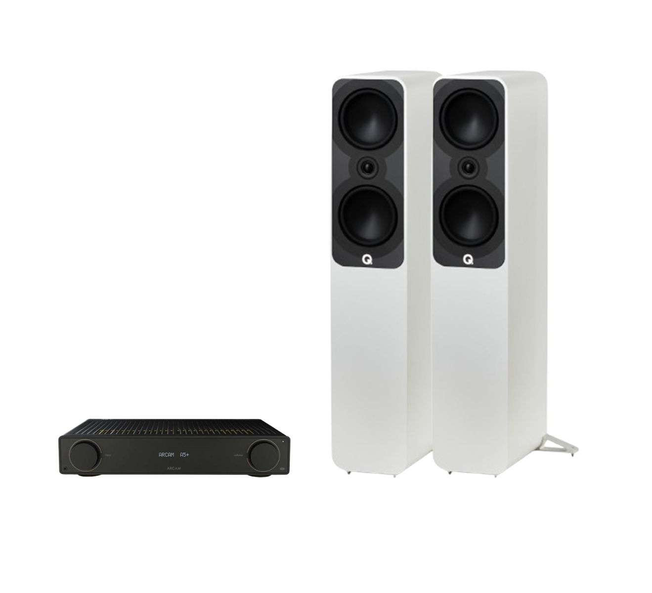 ARCAM A5+ Radia Plus Amplifier + Q Acoustics 5050 Floor Standing Speakers Package and 5 metres Classic 79 Strand