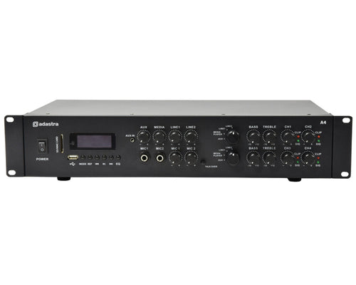 Adastra A4 Dual Stereo PA Amplifier 4 x 200W
