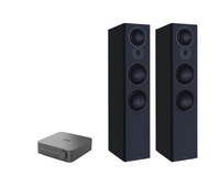 WiiM AMP Pro Music Streaming Amplifier + Mission LX-6 MKII Floor Standing Speakers Package and 5 metres Classic 79 Strand