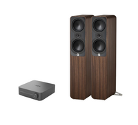 WiiM AMP Pro Music Streaming Amplifier + Q Acoustics 5050 Floor Standing Speakers Package and 5 metres Classic 79 Strand