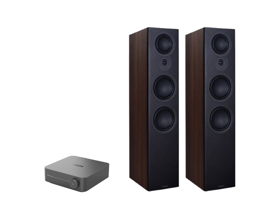 WiiM AMP Pro Music Streaming Amplifier + Mission LX-6 MKII Floor Standing Speakers Package and 5 metres Classic 79 Strand