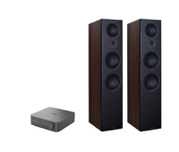 WiiM AMP Pro Music Streaming Amplifier + Mission LX-6 MKII Floor Standing Speakers Package and 5 metres Classic 79 Strand