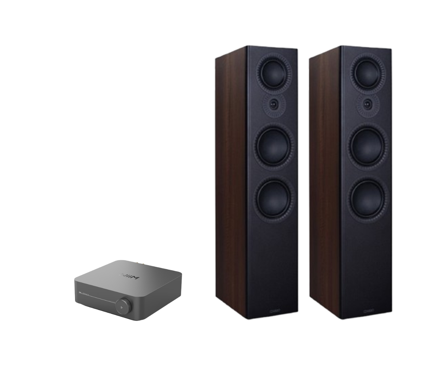 WiiM AMP Pro Music Streaming Amplifier + Mission LX-6 MKII Floor Standing Speakers Package and 5 metres Classic 79 Strand