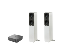 WiiM AMP Pro Music Streaming Amplifier + Q Acoustics 5040 Floor Standing Speakers Package and 5 metres Classic 79 Strand