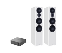 WiiM AMP Pro Music Streaming Amplifier + Mission LX-6 MKII Floor Standing Speakers Package and 5 metres Classic 79 Strand