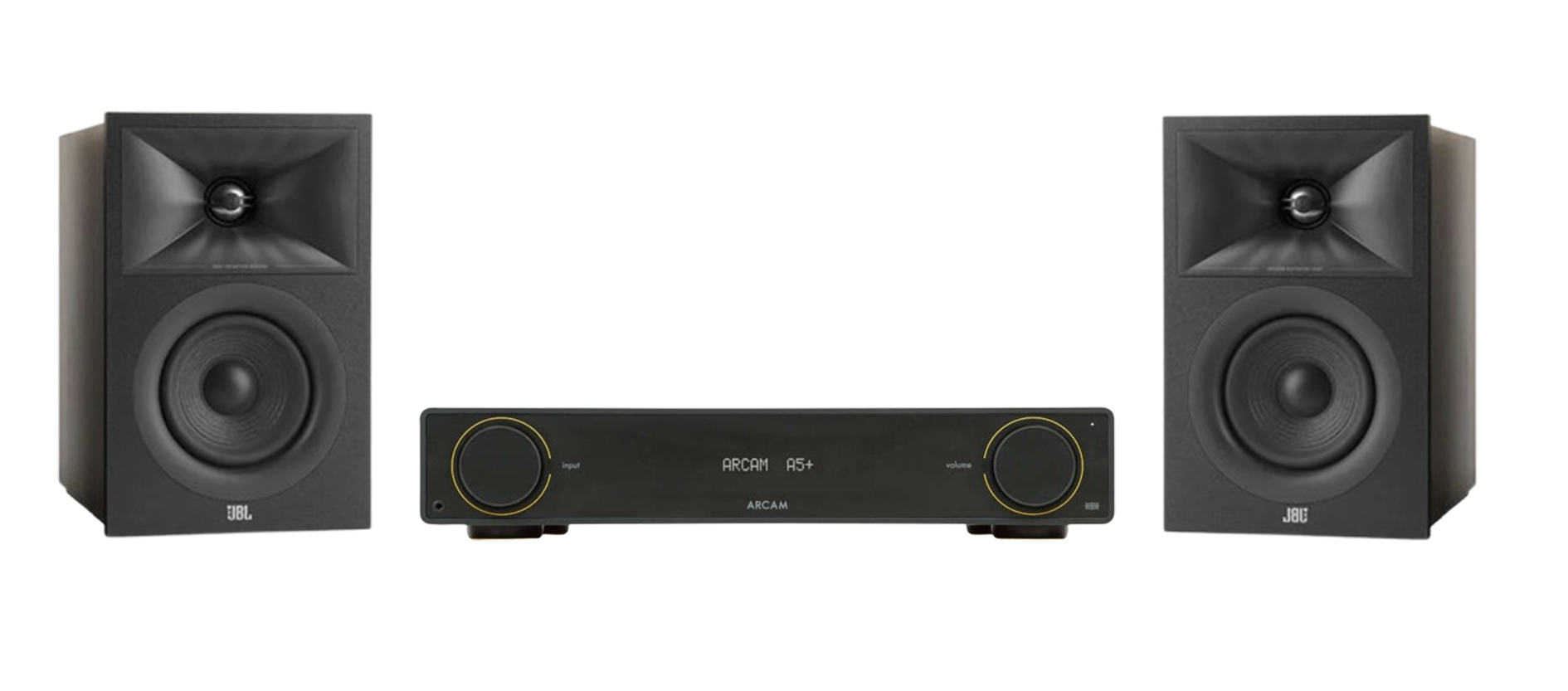 ARCAM A5+ Radia Plus Amplifier + JBL Stage 240B Speakers Package and 5 metres Classic 79 Strand