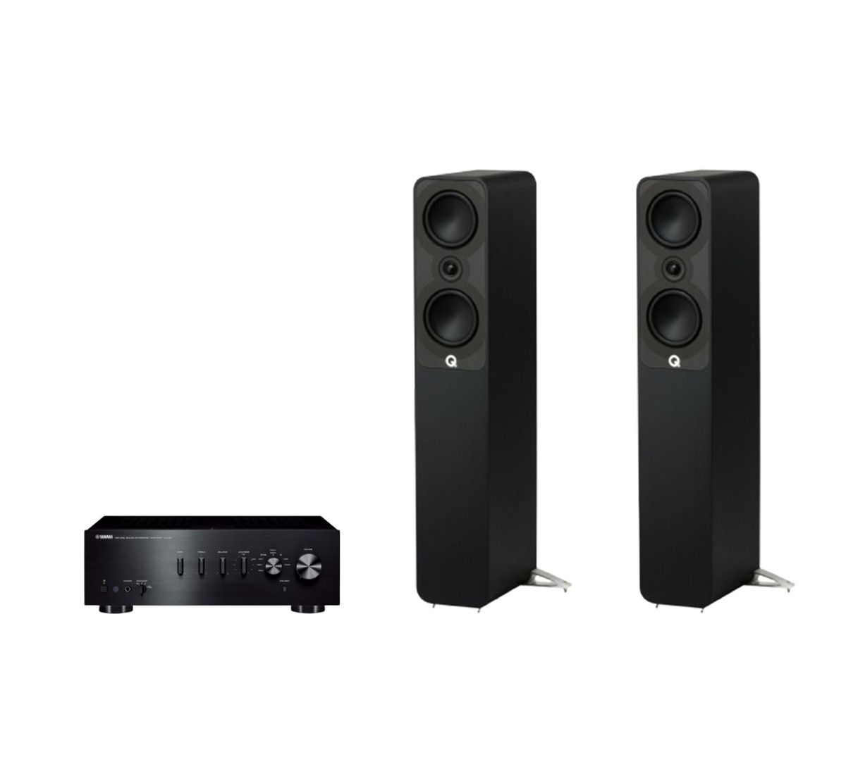 Yamaha A-S301 Hi-Fi Stereo Amplifier + Q Acoustics 5040 Floor Standing Speakers Package and 5 metres Classic 79 Strand