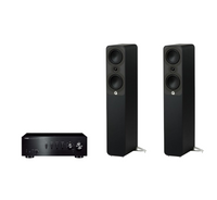 Yamaha A-S301 Hi-Fi Stereo Amplifier + Q Acoustics 5040 Floor Standing Speakers Package and 5 metres Classic 79 Strand