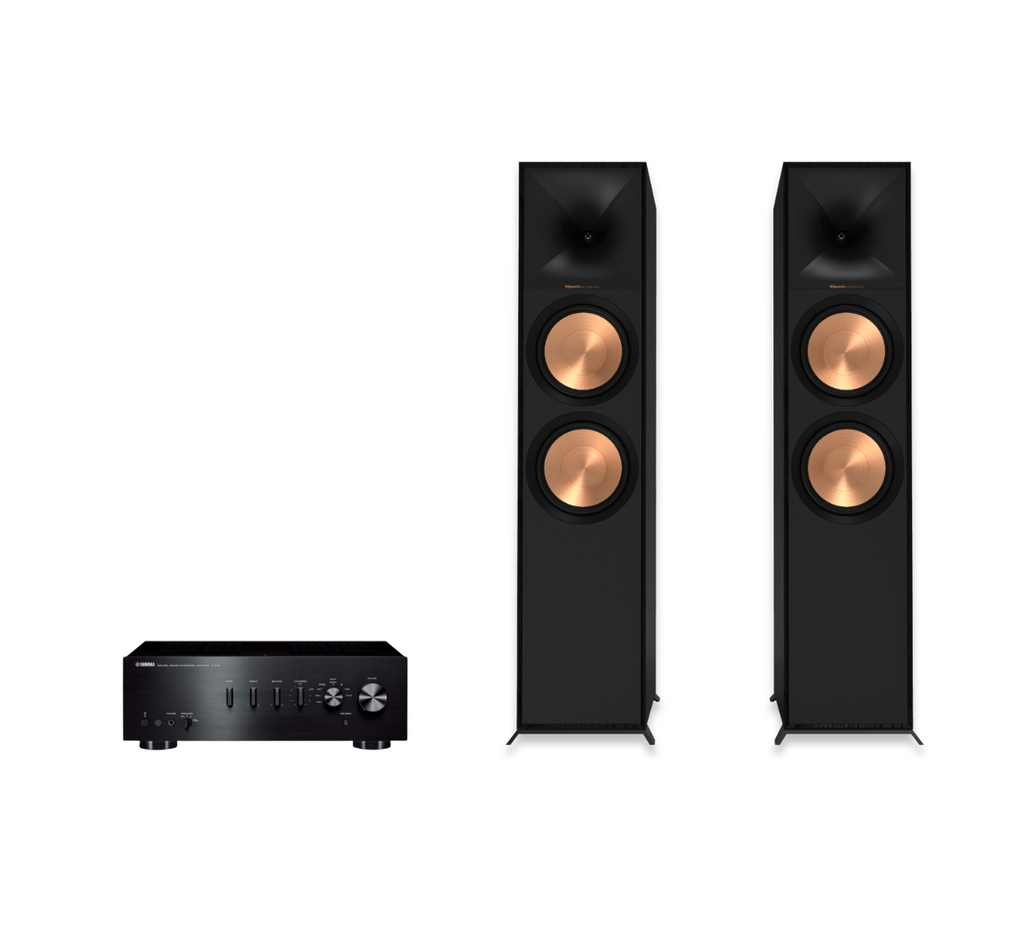 Yamaha A-S501 Hi-Fi Stereo Amplifier + Klipsch R-800F Floor Standing Speakers Package and 5 metres Classic 79 Strand