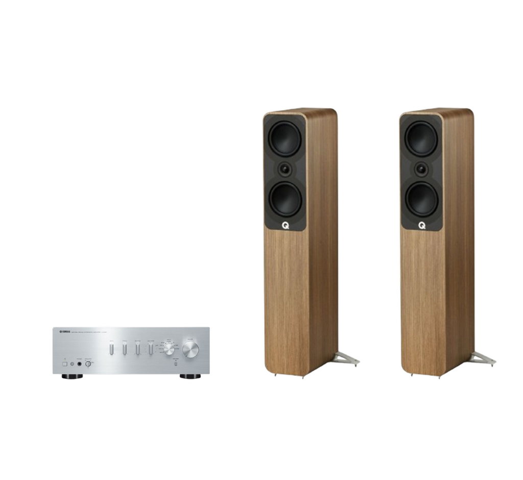Yamaha A-S301 Hi-Fi Stereo Amplifier + Q Acoustics 5040 Floor Standing Speakers Package and 5 metres Classic 79 Strand