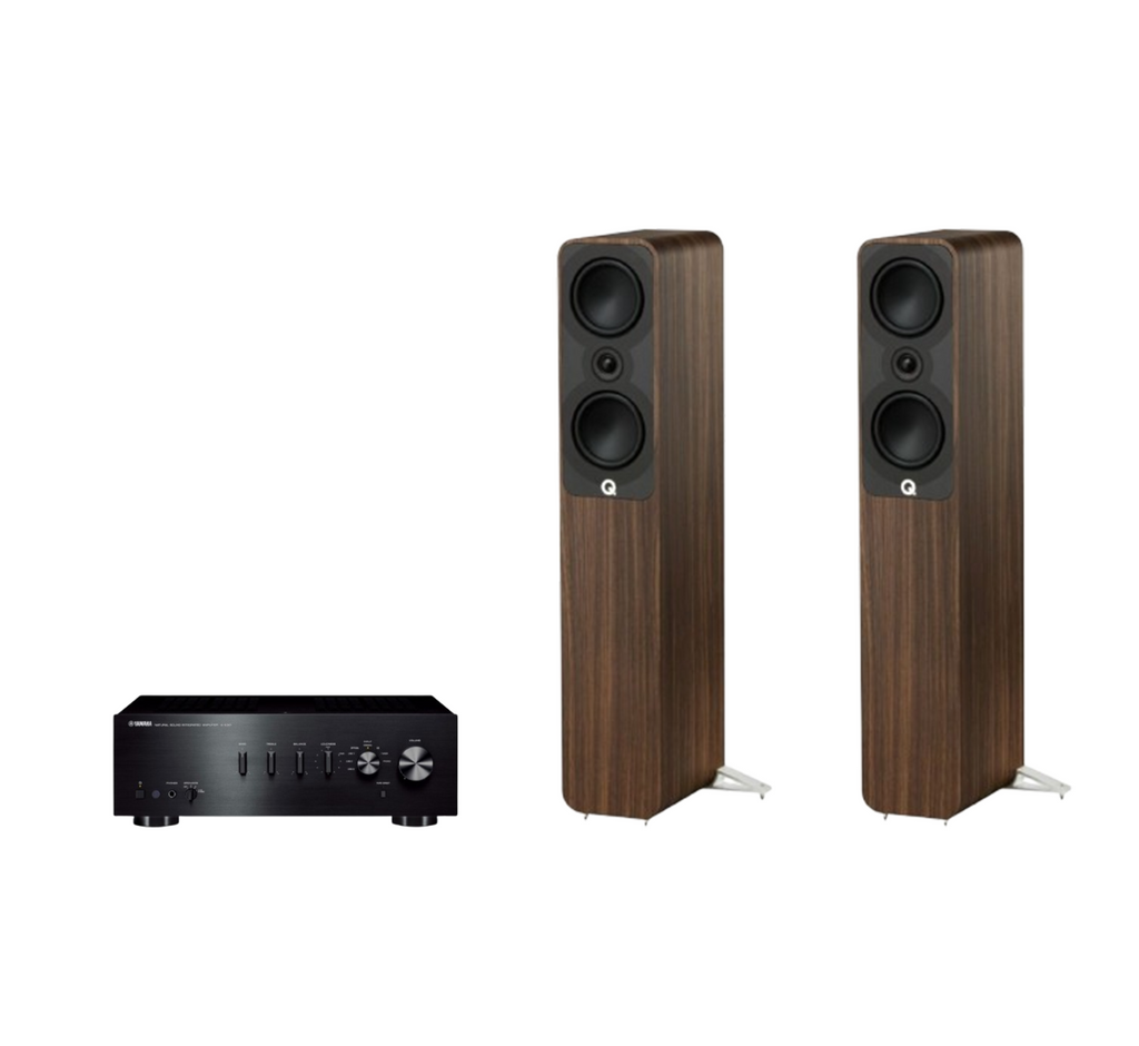 Yamaha A-S501 Hi-Fi Stereo Amplifier + Q Acoustics 5040 Floor Standing Speakers Package and 5 metres Classic 79 Strand