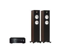 Yamaha A-S301 Hi-Fi Stereo Amplifier + Monitor Audio Bronze 300 7G Floor Standing Speakers Package and 5 metres Classic 79 Strand
