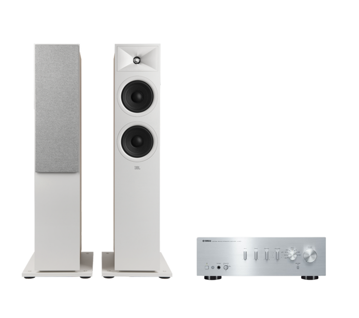 Yamaha A-S301 Hi-Fi Stereo Amplifier + JBL Stage 280F Floor Standing Speakers Package and 5 metres Classic 79 Strand