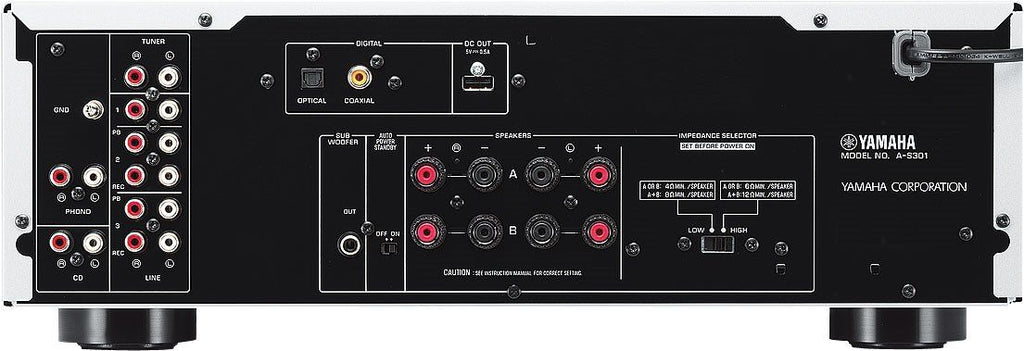 Yamaha A-S301 Amplifier Black & NS-BP301 Black Speakers Bundle
