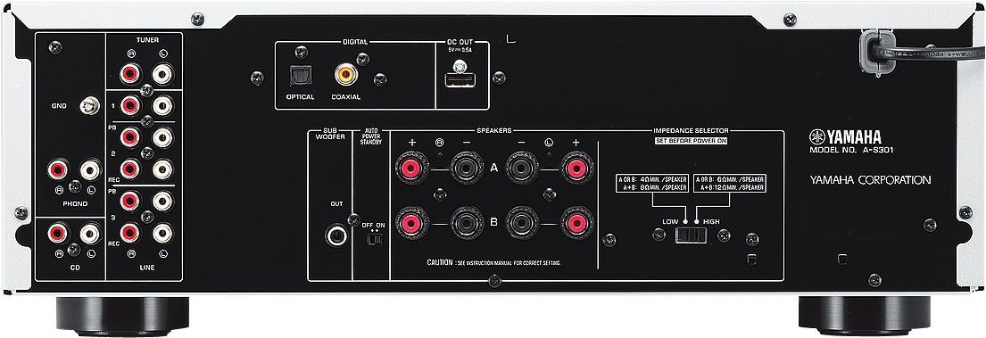 Yamaha A-S301 Amplifier Black & NS-BP301 Black Speakers Bundle