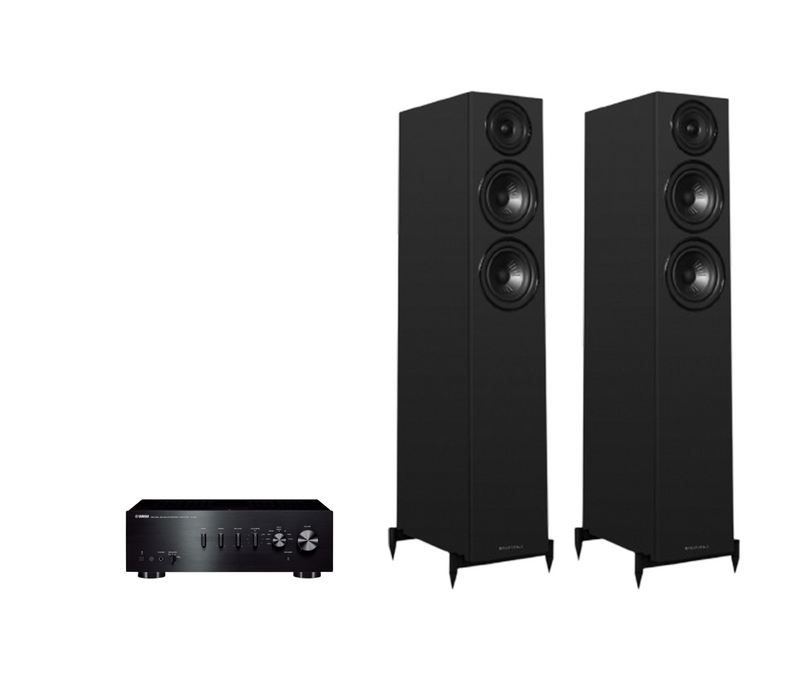 Yamaha A-S501 Hi-Fi Stereo Amplifier + Wharfedale Diamond 12.3i Floor Standing Speakers Package and 5 metres Classic 79 Strand