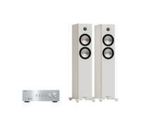 Yamaha A-S501 Hi-Fi Stereo Amplifier + Monitor Audio Bronze 300 7G Floor Standing Speakers Package and 5 metres Classic 79 Strand