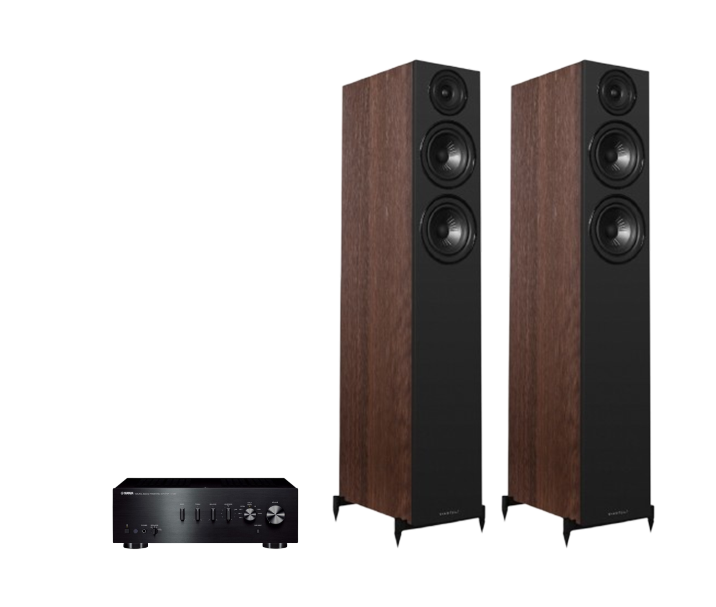 Yamaha A-S501 Hi-Fi Stereo Amplifier + Wharfedale Diamond 12.4i Floor Standing Speakers Package and 5 metres Classic 79 Strand